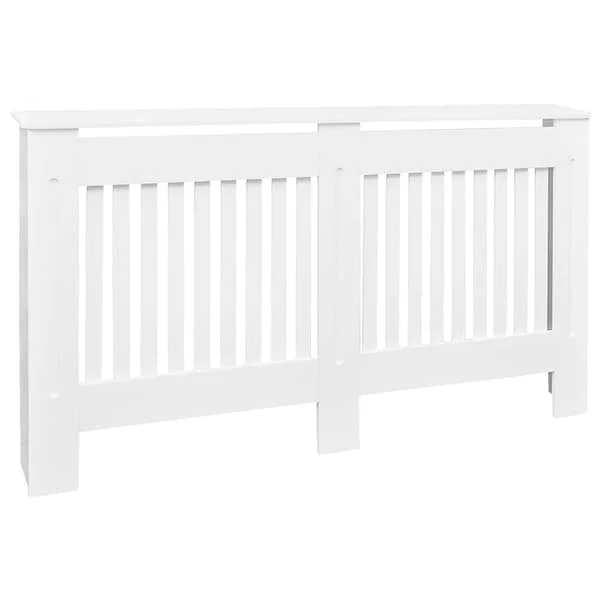 vidaXL Dekorativt elementskydd i MDF 152 cm vit