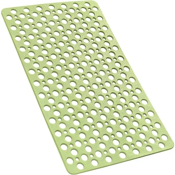 43 cm x 76 cm sklisikker badematte med sugekopper, TPE- og lateksftalatfri dusjmatte, maskinvaskbar badematte for badekar, myk badematte med drenering