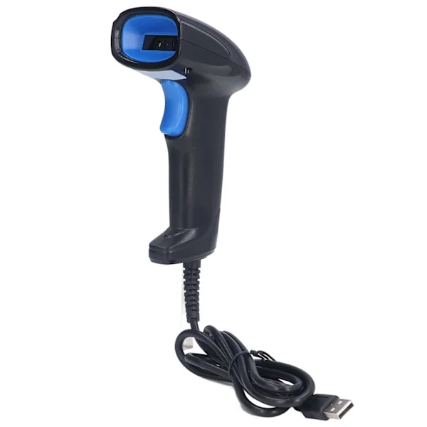 2D håndholdt strekkodeskanner med høyfølsom CMOS-sensor, kablet USB-strekkodeleser for supermarkeder, biblioteker, varehus