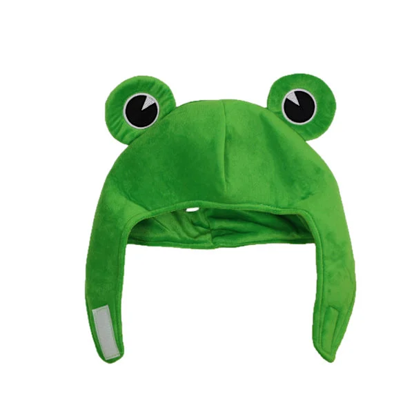 Tegneserie Sjov Yndig Plys Frø Hat Cosplay Kostume Udklædningshat