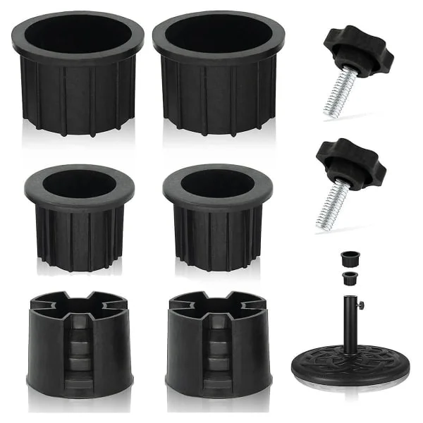 8 st Paraplybas Stativ Hålring Plugg Lock och Lock Uteplats Paraply Stativ Stativ Bas Stabilisator (utan bas)