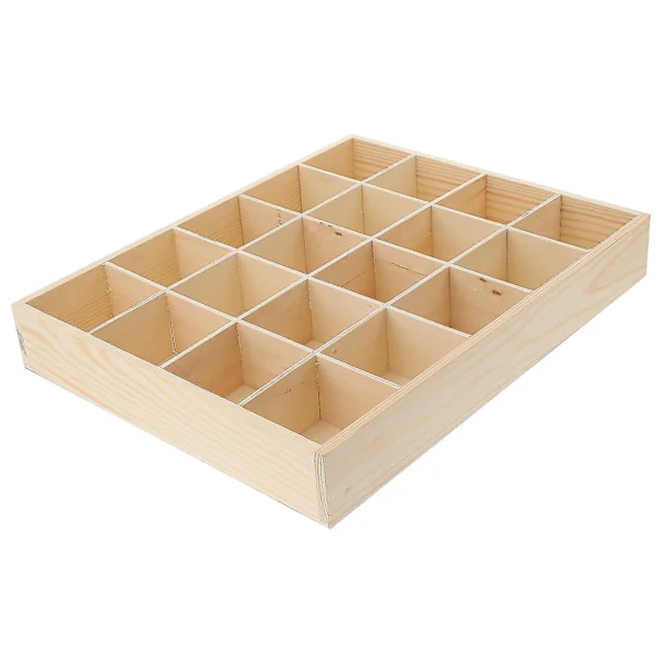 [RM] Wooden box with 20 compartments, storage boxes, tie organizer, drawer divider, wooden clothes storage box, storage case for underwear