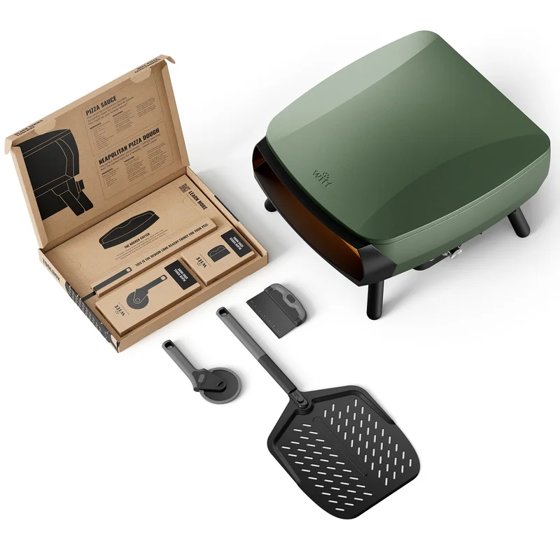 Witt Piccolo Rotante 16" pizzauuni sis. toolbox, vihreä