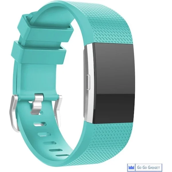 Urrem | passer til Fitbit Charge 2 | sportsarmbånd i silikone | aktivitetsmåler | mintgrøn | stor