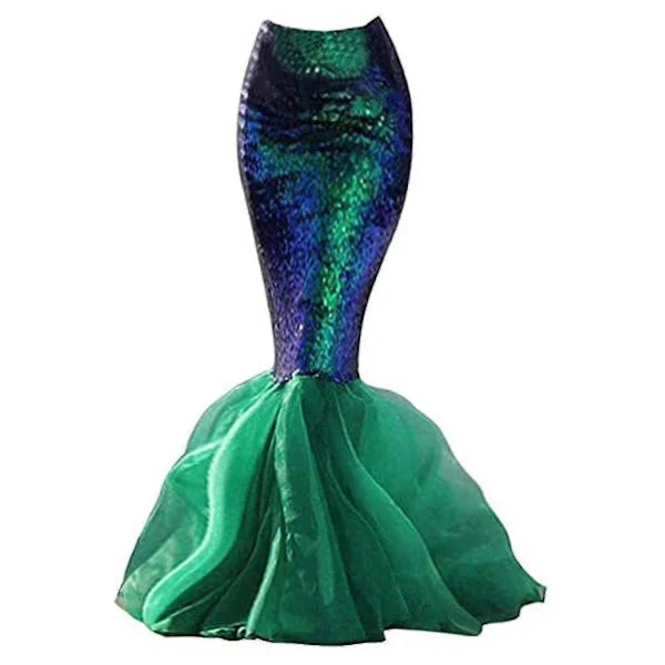 Anime Sexy Havfrue Ariel Prinsesse Kostymer Kvinner Hale Kostyme Cosplay Party Glitrende Panel Paljett Skjørt Halloween Fancy Kjole-Perfet
