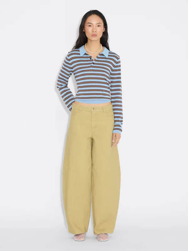 Holzweiler Barrel Wide-Leg Trousers - Khaki - Women's - S