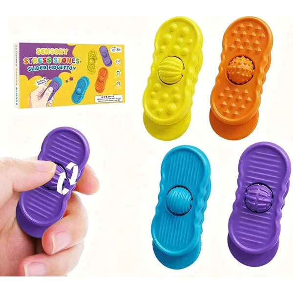 Fidgets for Kids - 4-pakke sensoriske fidget-leker for autisme og ADHD, beroligende leker for angstlindring, klasseromsbelønninger og strømpefyll (4-