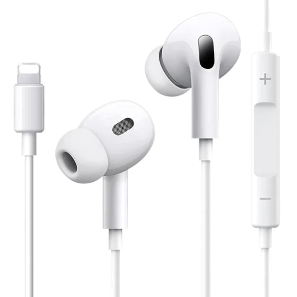 Trådbundna iPhone Hörlurar Stereo In-Ear Hörlurar (Inbyggd Mikrofon Volymkontroll) Kompatibla med iPhone 14/14 Plus/14 Pro Max/13/12/Mini/11/X/XR/XS/8