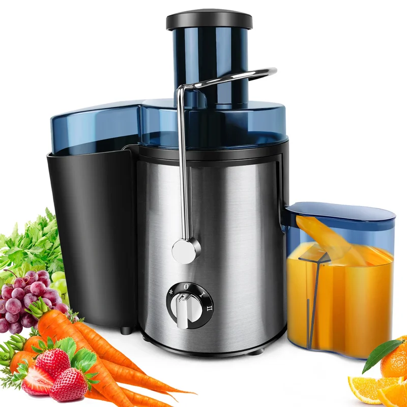 AliExpress - 1000 W Entsafter-Maschine für ganzes Obst- und Gemüsesaft, elektrische Saftpresse aus Edelstahl, 500 ml Fassungsvermögen, 2 
