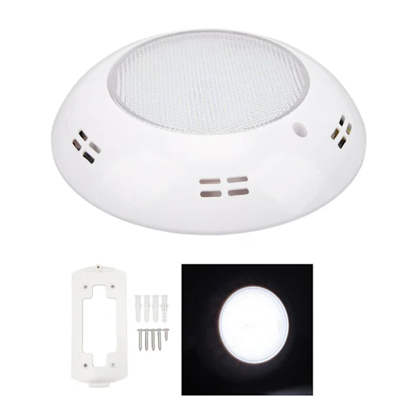 LED Poollys 18W AC12V Klart LED IP68 Vandtæt Anti-tryk ABS PC Akvarie Poollys til Swimmingpool Hvidt Lys