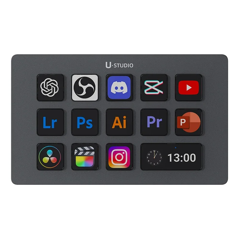 AliExpress - Ulanzi D200H 7-in-1 Stream Deck mit 13 DIY-Tasten Stream-Controller-Tastatur für OBS Live PC YouTube Content-Erstellung SD/TF/USB3.0