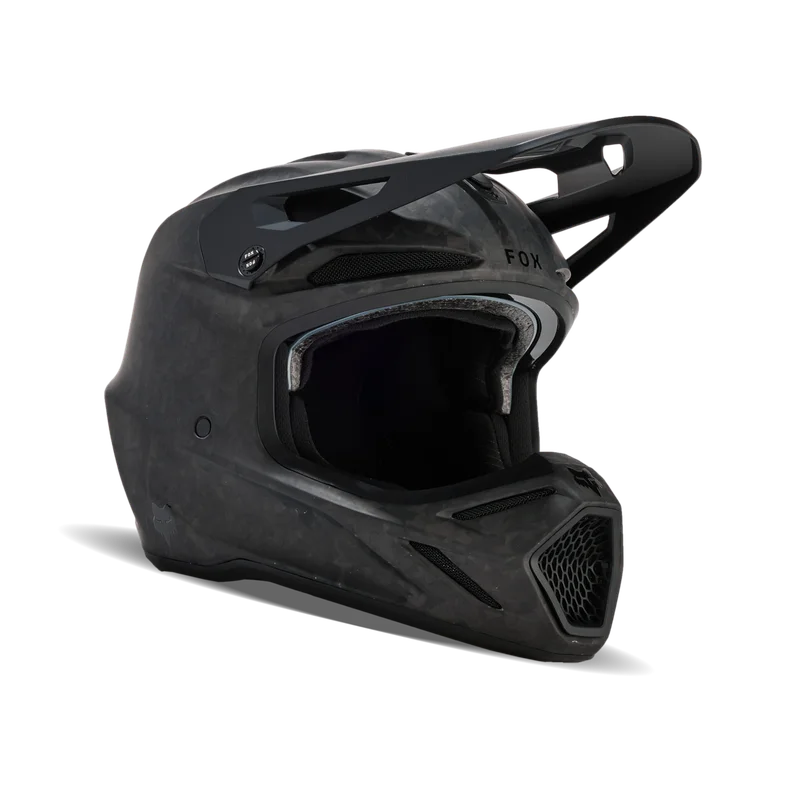 Casco Cross FOX Racing V3 Rs Carbon Solid Nero opaco S