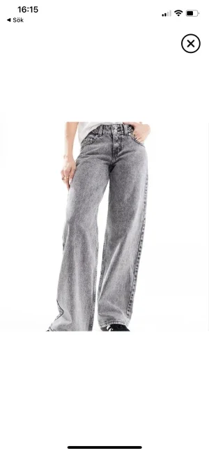 Levi's grå wide jeans low waist