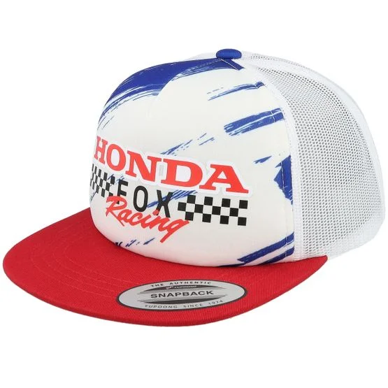 Fox - White trucker Lippis - Kids Fox X Honda Racing Foam White/Red Trucker Snapback @ Hatstore