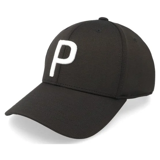 Puma - Musta adjustable Lippis - Kids P Cap Black/White Glow Adjustable @ Hatstore