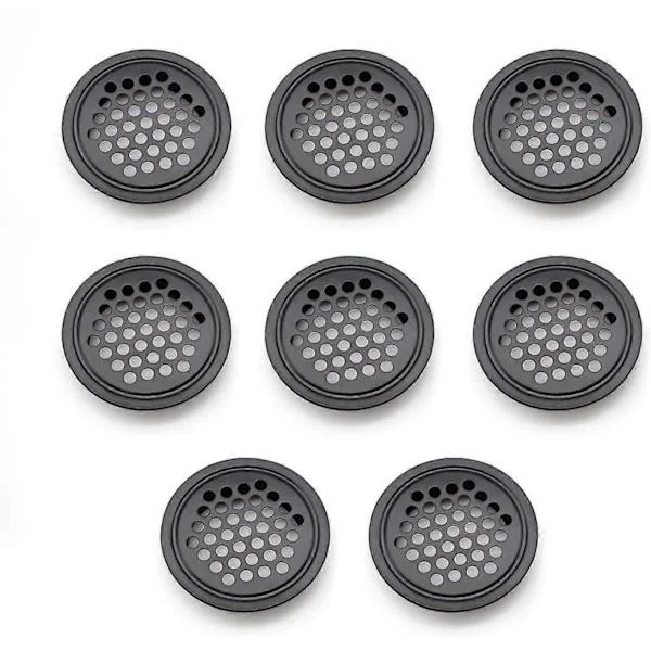 10 st runda ventilationsnätshål 35 mm rostfritt stål luftventiler, rund ventil för ventilation av kök, badrum, skåp, bokhylla