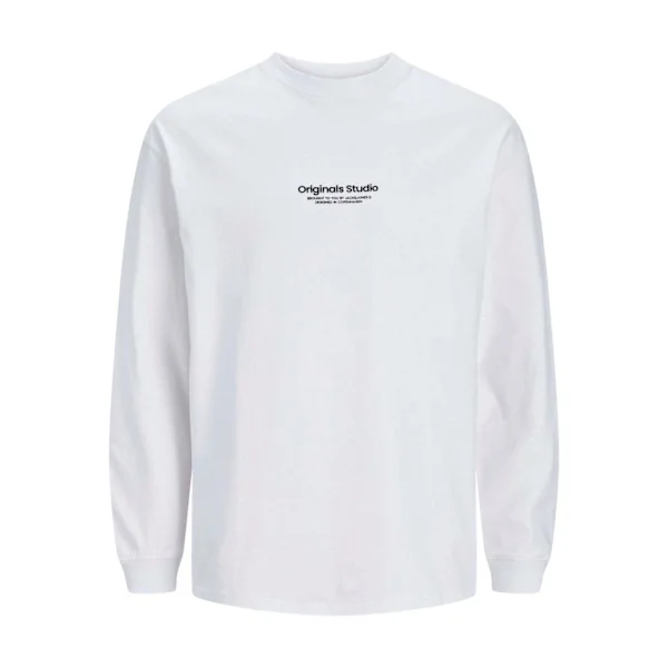 Jack And Jones Herr Regular Långärmad T-shirt XL Bright White