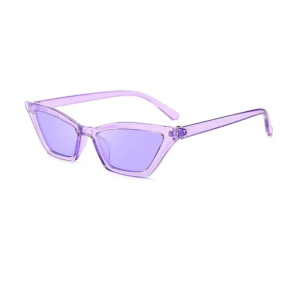 Vintage Cat Eye Solbriller Liten Trekant Form Stilig Uv400 Dame Shades Briller Mote Briller Moto Tilbehør Dekor| |