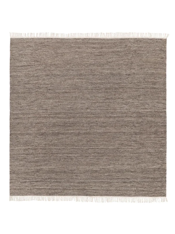 Plain (Single Colored) Large Melange Rug - Brown 250X250