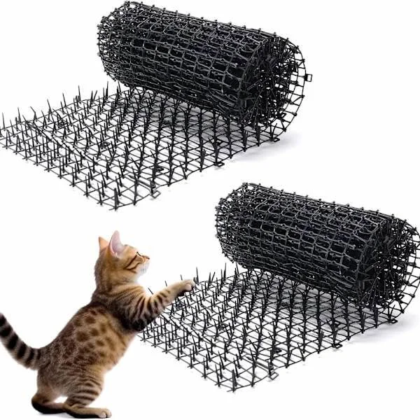 st Cat Scare Matta, Möbelskydd Mot Kattklös, 43 x 33 cm Flexibel Plastmatta med Spikar, För Inomhus- och Utomhusbruk