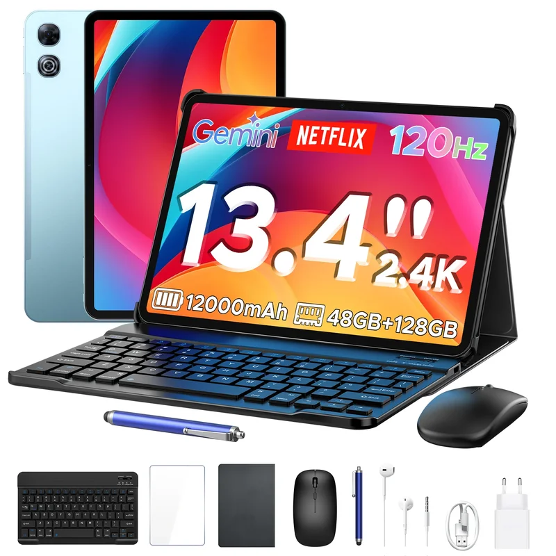 AliExpress - Aorlym P13 Android 16 2-in-1 Tablet PC 13,4 inch 2.4K Gemini AI 48GB RAM (8+40) 128GB ROM 12000mAh Batterij Widevine L1 Tablet PC