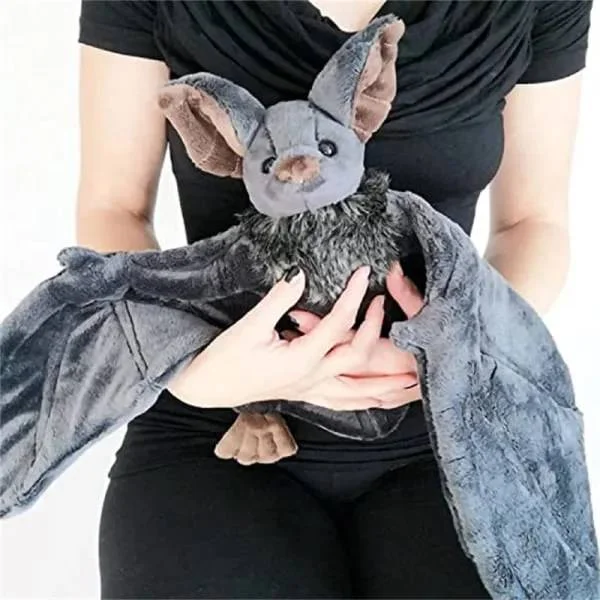 12" Large Bats Plush Toys, Scary Goth Bats Stuffed Animals Lifelike Bats Plush Doll Gothic Bat