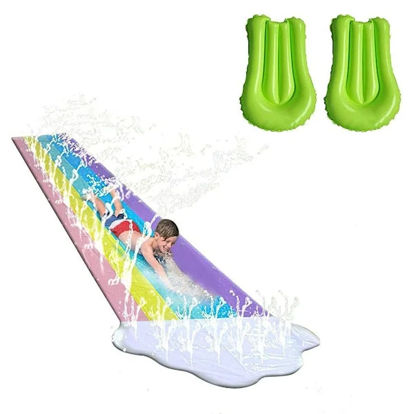 Vannsklier PVC-oppblåsbar sklie og rutsjebane Vannsklie for barn Sommer utendørsleker Vannsport Super vannsklie