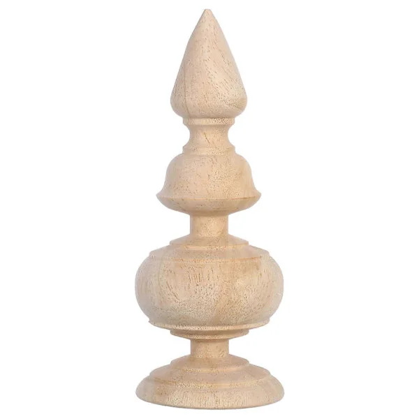 Staketstolpar Knoppar Trä Kula Knopp Dekorativ Sängstolpe Topplock För Trappor Och Sängar Obehandlat Trä Snidat 14,7x5,6cm Förstärkning (FMY)