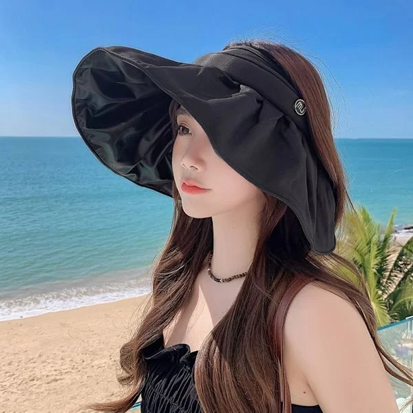 Dam Solhatt Vikbar Bucket Hat SVART - high quality