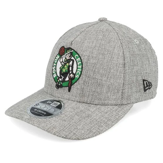 New Era - Boston Celtics 9FORTY M-Crown Cotton Weave Gray A-Frame Adjustable Adjustable Grey Cap - NBA @ Hatstore