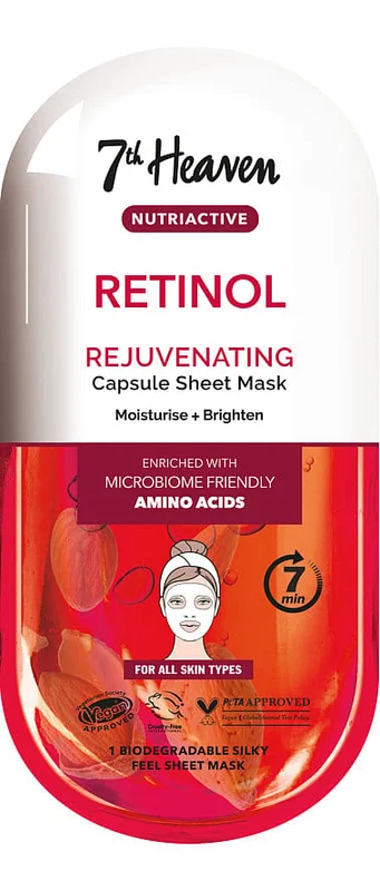 Montagne Jeunesse Retinol Acid Sheet Ansigtsmaske, Hudpleje, Masker, Sheet Masker