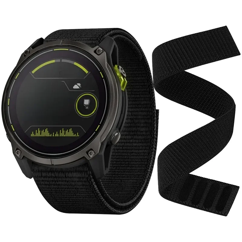 AliExpress - Hakenschlaufe 22 mm 26 mm Nylonarmband für Garmin Fenix 8 E 7 7X 6X Pro/Epix Pro Gen 2 47 mm 51 mm/Enduro 2 3/Forerunner 965 Armband