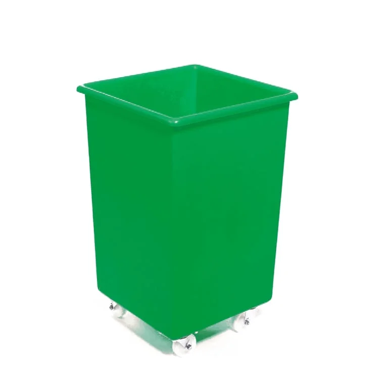 Mobile container truck, 760x460x460 mm, 118 L, green