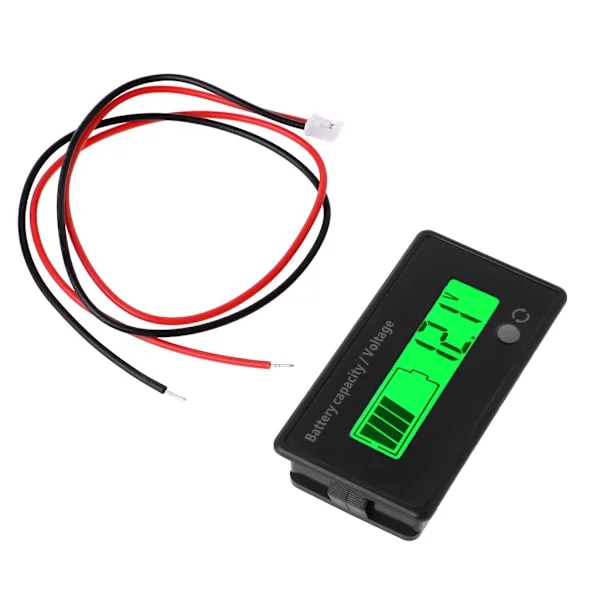 Overflate Vanntett 12V-84V blysyrebatteri Kapasitetsindikator Spenningsmåler Voltmeter LCD-skjerm