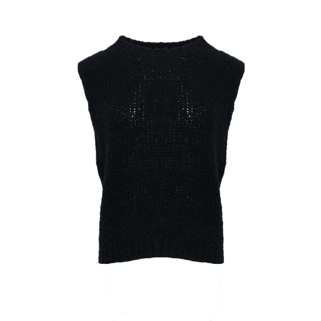 Noella Kala Knit Vest - Black Tröjor Dam Svart L/XL