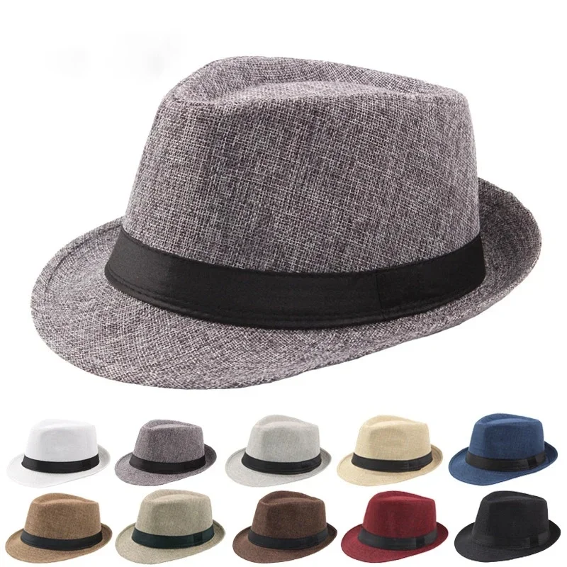 AliExpress - Trendy Brede Rand Mannen Strohoed Vrouwen Zomer Effen Kleur Fedora Jazz Zonnehoed Outdoor Casual Panama Cowboyhoeden