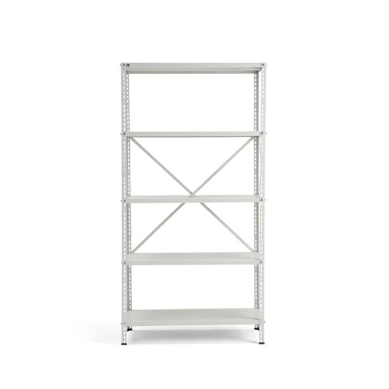 Shelving POWER, basic unit, 1970x1010x400 mm, grey
