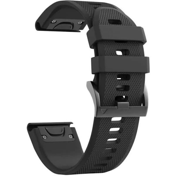 Armband för Garmin D2 Delta PX - Garmin D2 Bravo - Garmin Enduro - Svart silikon 26mm QuickFit Phonillico