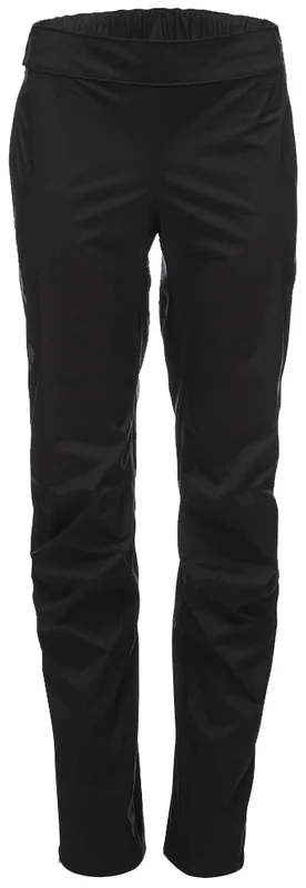 Black Diamond Stormline Stretch Full Zip naisten sadehousut, musta