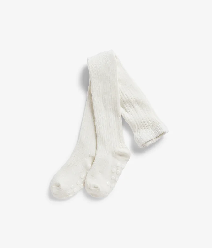 Kappahl | Ribbade strumpbyxor Vit 62/68 | Baby