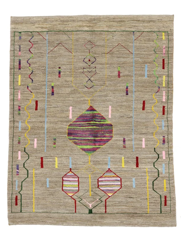 Hand Knotted Moroccan Berber Rug 143X185 Oriental Wool Brown/Orange Small