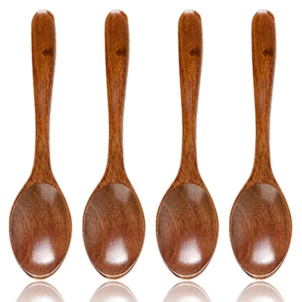 Puiset lusikat, lusikat Puu keittolusikkasarja, 15cm