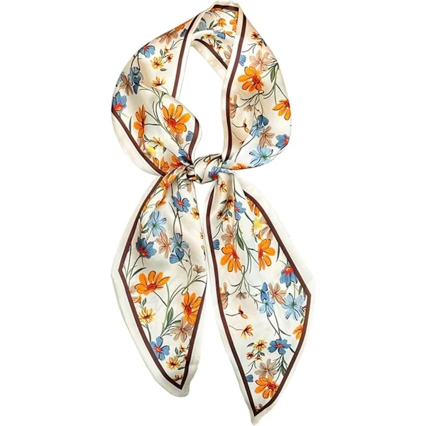 Hair Bandana for Women Fashion Silky Satin Head Scarf Wrap Breathable Lightweight Scarf For Handbag Accessories