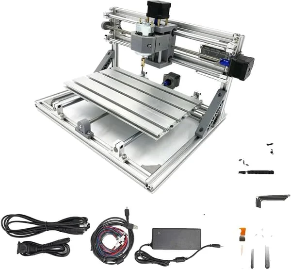 CNC Router Maskine, 3 Akse Kontrol, USB Interface, GRBL Controller, Bare maskine, TILFØJ 15W Laser