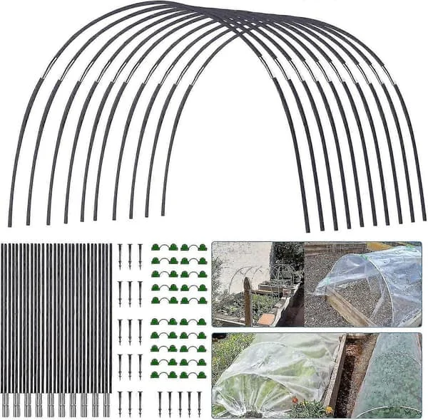 Garden Hoops for Netting, Garden Hoops Greenhouse Frame, Greenhouse Frame Garden Hoops, DIY Greenhouse Arch House Kit, Polytunnel Support Frame (FMY) 