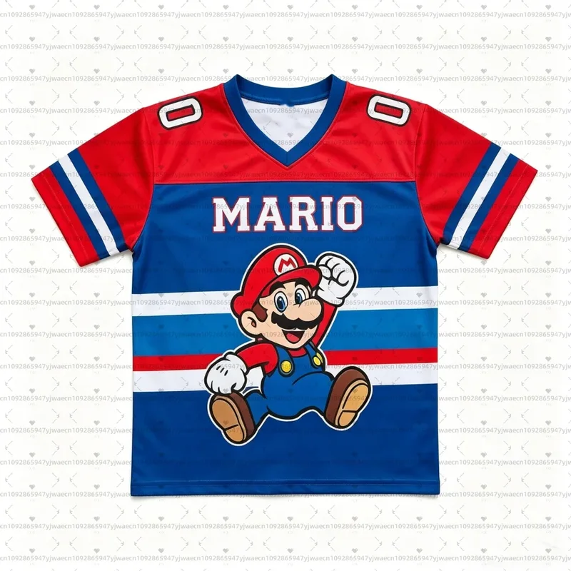 AliExpress - T-shirt Super Mario Bros Yoshi Peach pour hommes et femmes, robe d'été pour enfants, T-shirt à manches courtes pour garçons et hommes