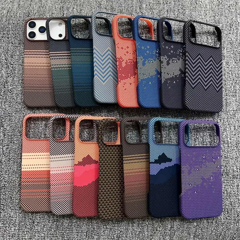 AliExpress - Schlanke Rahmenlose Carbonfaser Sunset PC Hülle mit MagSafe Magnetverschluss für iPhone 17 Air 16 Plus 15 14 13 12 Pro Max Stoßfeste 