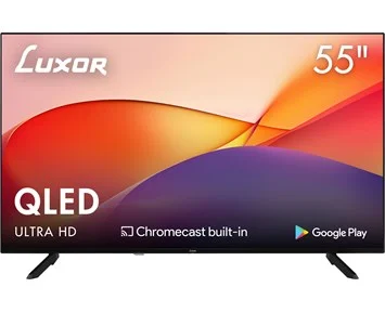 Luxor-LXQ5550UHD-55" 4K QLED-TV med fargerikt bilde og Android TV-Tv-46–55 tommer