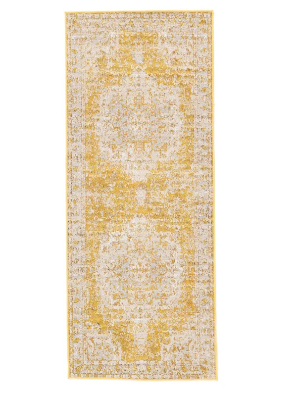 Vintage Medaille Klein Nadia Vloerkleed - Geel 80X200 In Klassieke Stijl