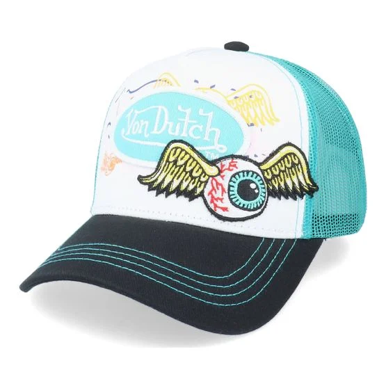 Von Dutch - White trucker Caps - White/Mint/Black Trucker @ Hatstore